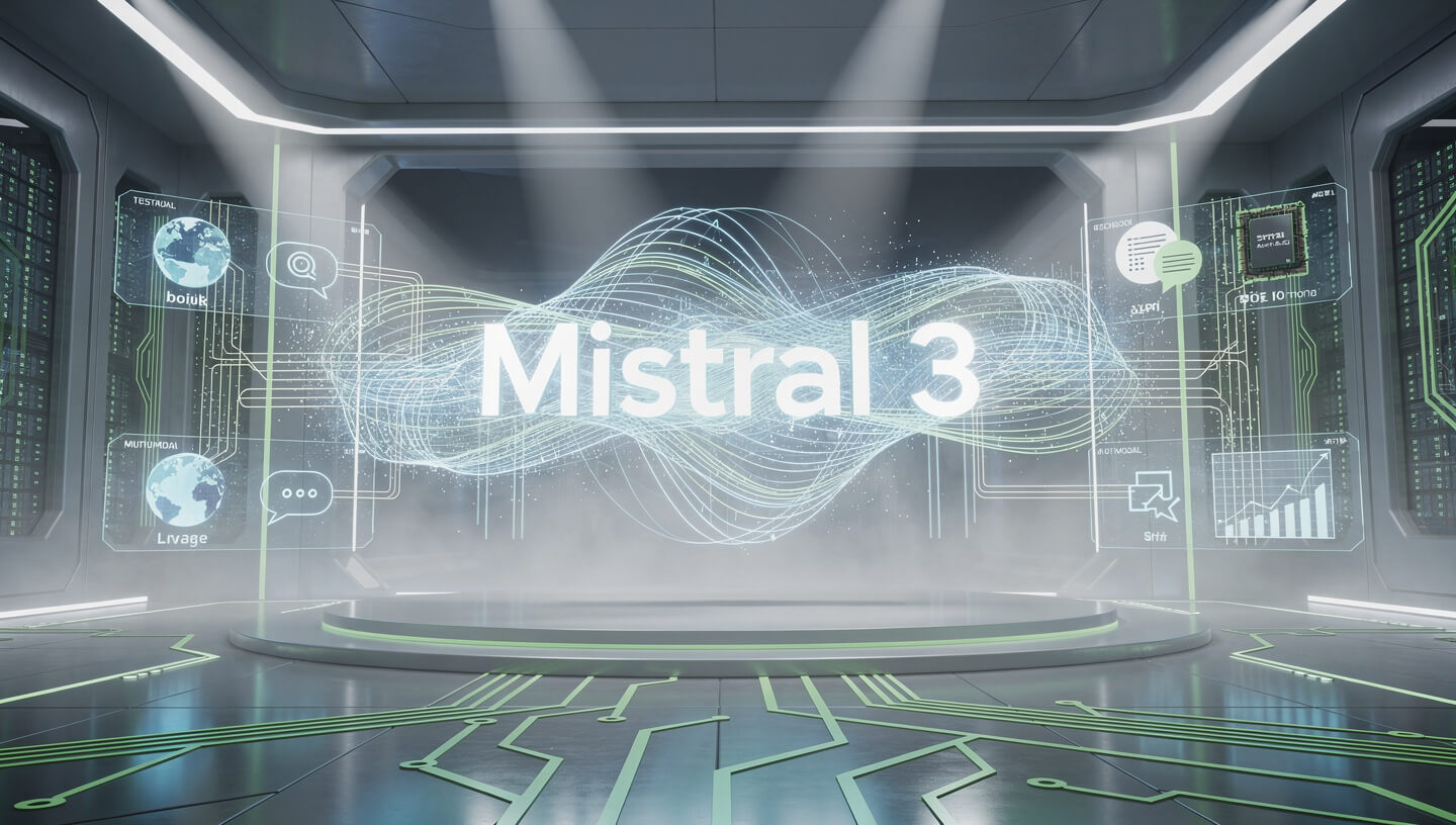 «تصویر رسمی مدل‌های جدید Mistral 3 از Mistral AI – مدل‌های چندزبانه و چندرسانه‌ای سازگار با GPUهای انویدیا»